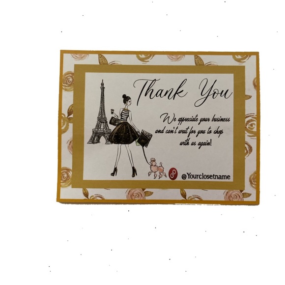 Thank You Cards, Feminine Girl Paris Design Thank You Cards - Thank You - Picture 4 of 9